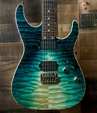 Tom Anderson Angel Teal Wakesurf With Binding Electric Guitar - With Hard Case