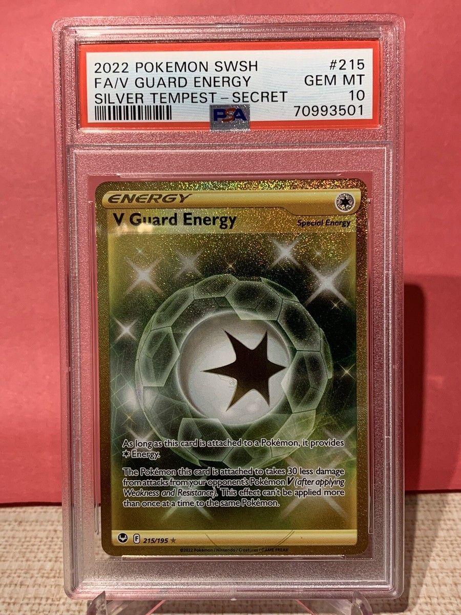 2022 Pokemon Silver Tempest V Guard Energy 215 Full Art Secret PSA 10 Gem  Mint | eBay