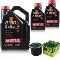 Mann-Filter Inspektionspaket 7L Motul 8100 X-Clean+ 5W-30 FüR Hyundai IX20 1.4