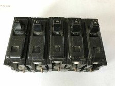 Westinghouse 15a 1p Type-PL Circuit Breakers Lot of 5