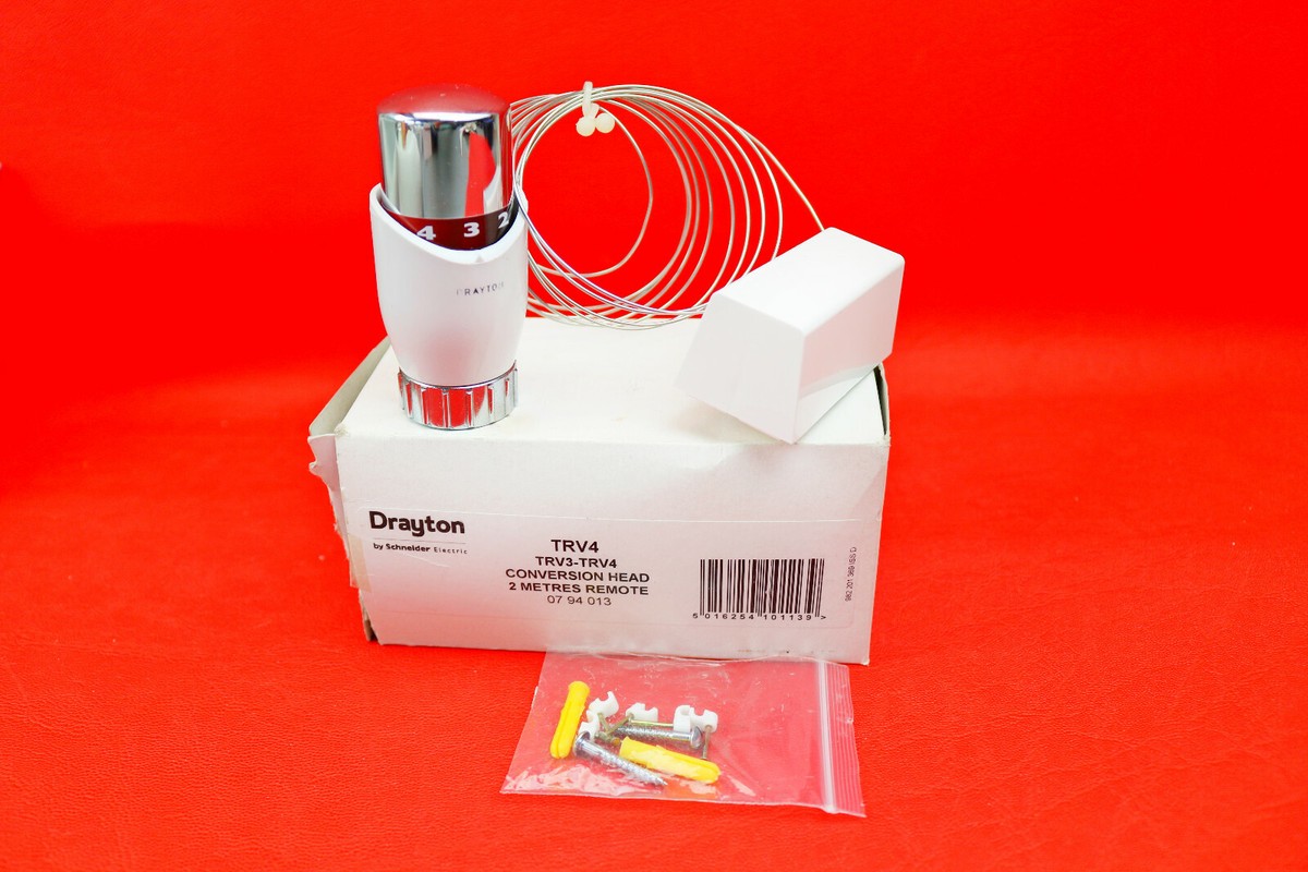 Drayton TRV4 Conversion Sensing Head with 2m Remote for TRV3 Valve 0794013