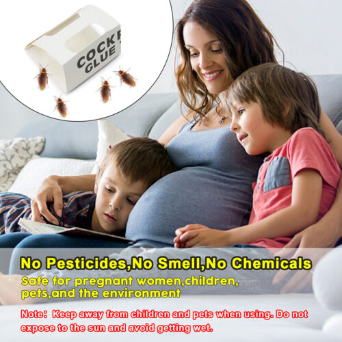 48PCS Cockroach Killer Fly Trap Insect Roach Pest Trap Odorless Glue Paper Catch - Picture 16 of 19