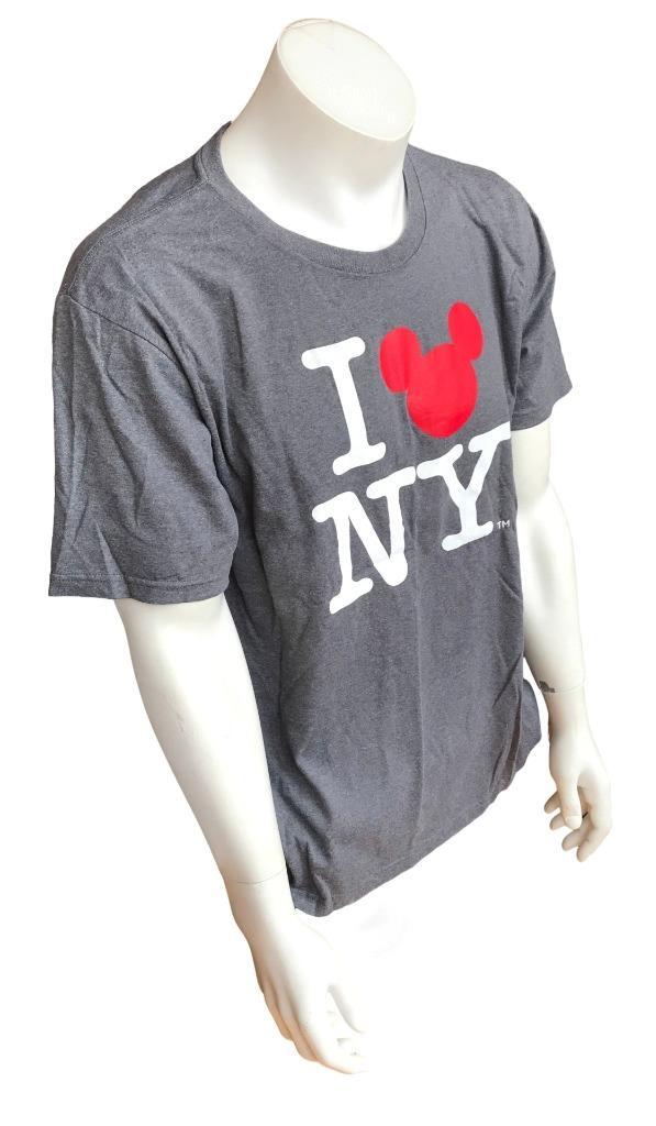 ★ codegraphy★ Disney Mickey Mouse I LOVE NY Short Sleeve Disney Men's I Love NY Mickey Mouse Graphic Gray Short
