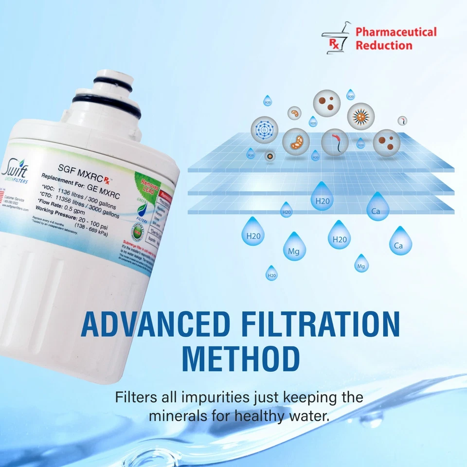 Swift Green SGF-MXRC Rx se adapta a GE Smart water FXRC, MXRC, 469905 (paquete de 6) Foto 4 de 4