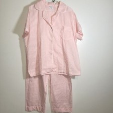 New Carole Vintage Pink Striped Pajamas 1X
