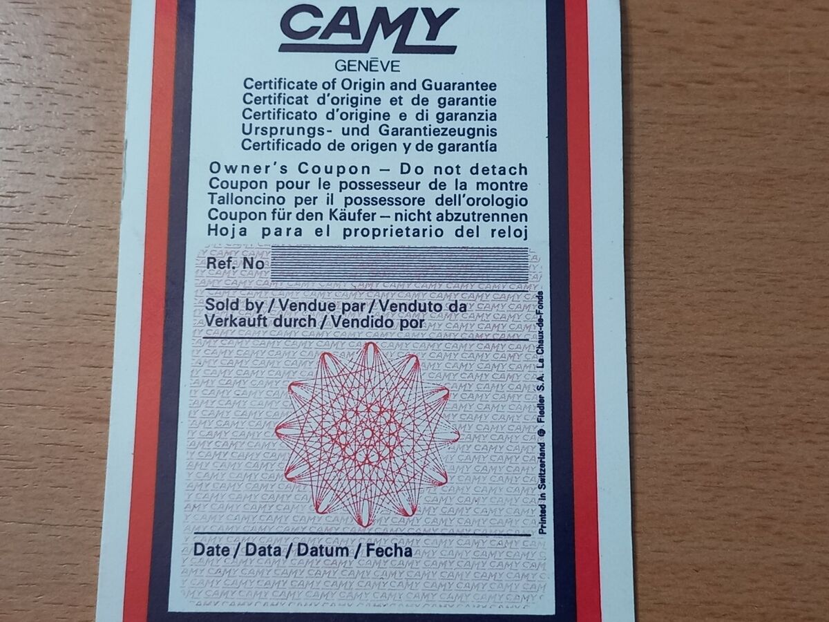 1970'S CAMY INTERNATIONAL GUARANTEE WARRANTY BOOKLET, UNFILLED, BLANK