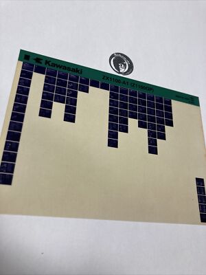 Kawasaki Zx1100 A1 1983 Z1100GP Microfiche Parts Catalogue Z 1100