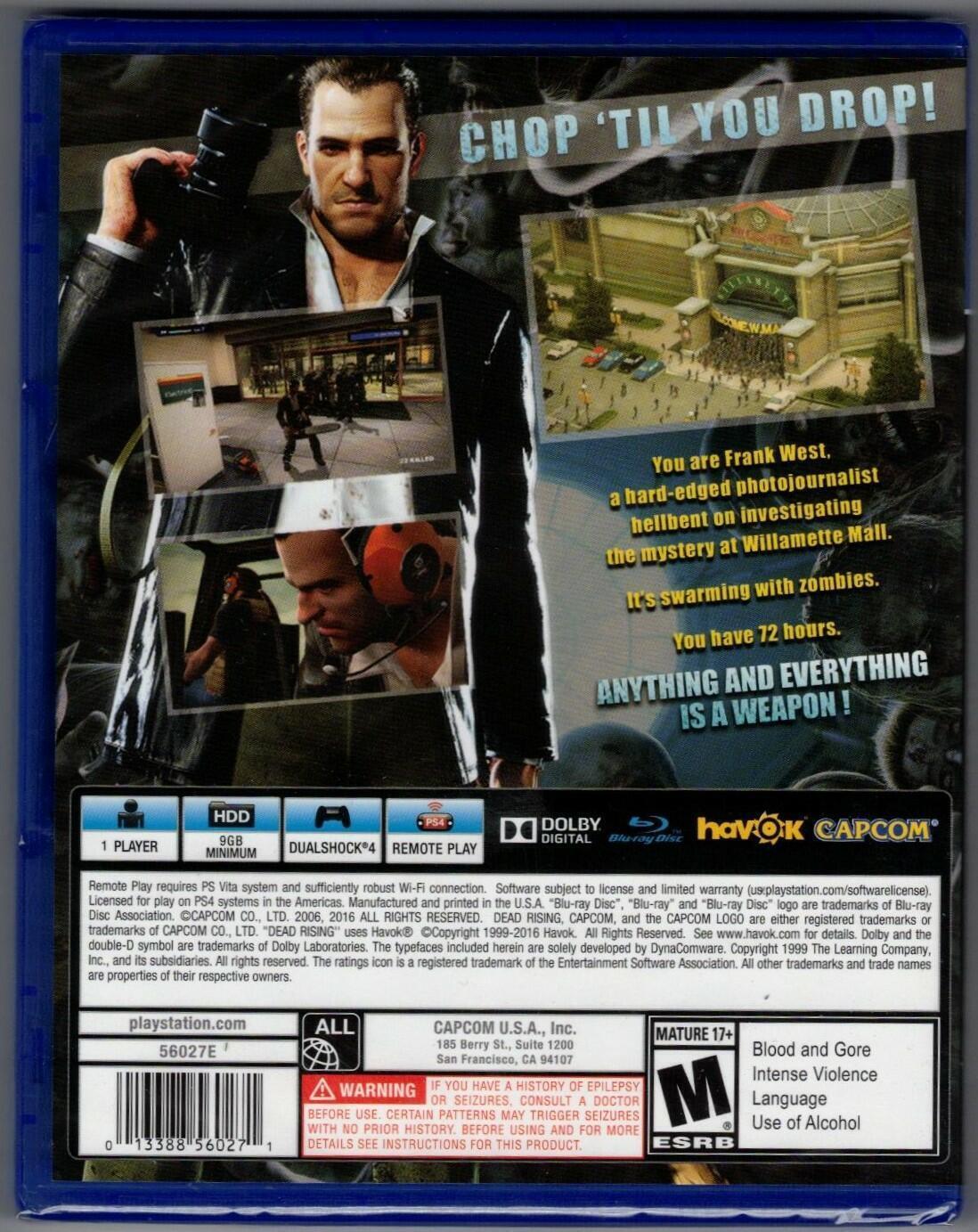 Ps4 PlayStation 4 Game Dead Rising for Sale in Homestead, FL