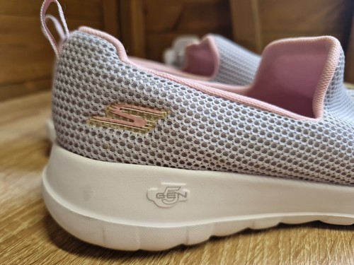 Skechers Air Cooled Memory Foam Slip On Trainers Uk Size 7 Grey And Pink - Picture 2 of 15