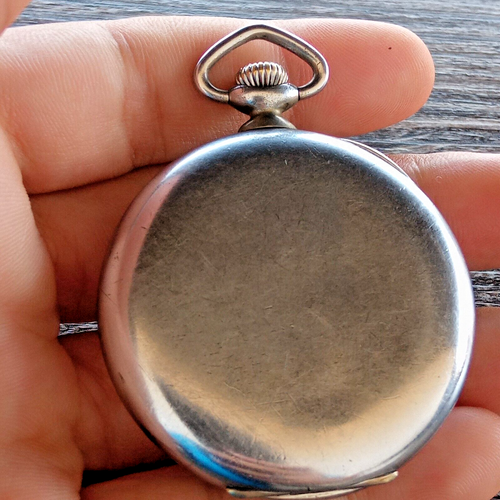 Zenith Taschenuhr Vintage Handaufzug Edelstahl 48mm Gehäuse - Bild 3 von 10
