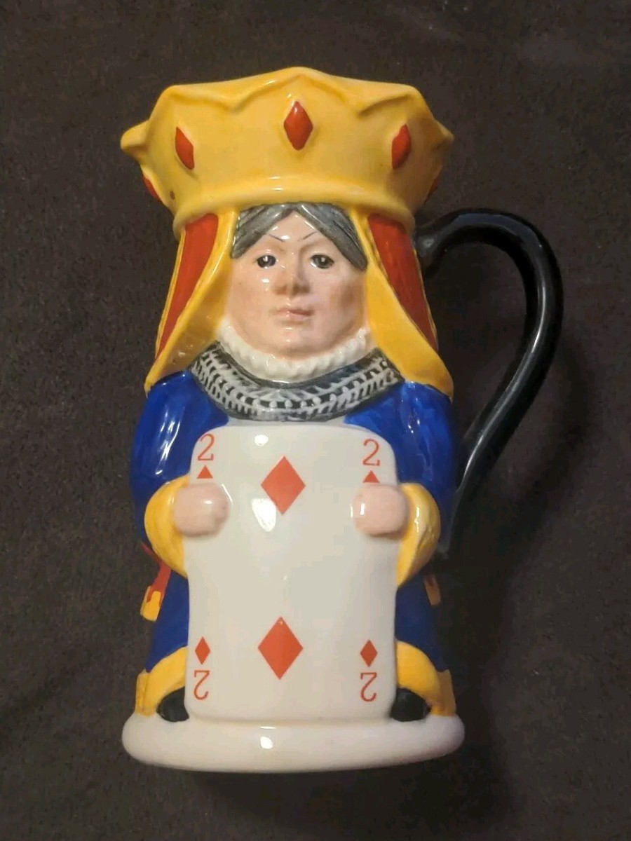 RaRe VinTagE ROYAL DOULTON QUEEN & KING of DIAMONDS TOBY MUG JUG