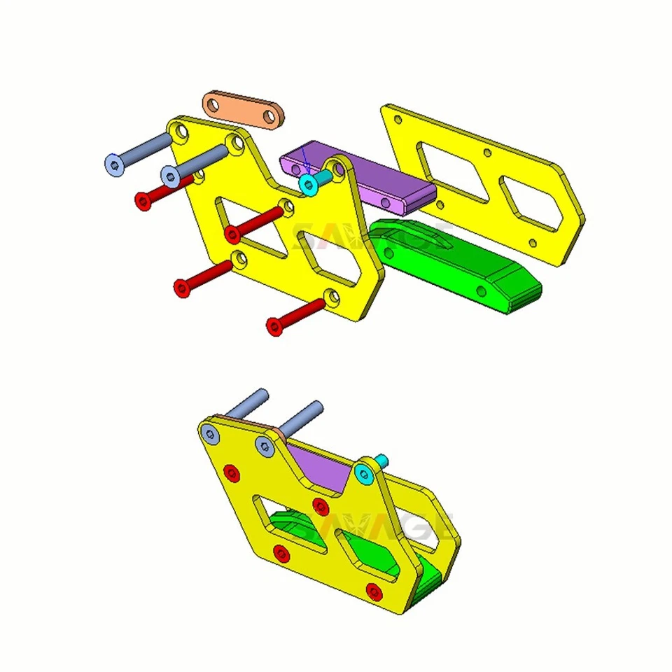 Protector deslizante de cubierta de guía de cadena trasera de EE. UU. para SUZUKI DRZ 400S DRZ 400E DRZ400SM Foto 3 de 4