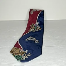 Mark Alexander 100% Silk Tie Rodeo Cowboy Western Horse Equestrian Men's Necktie