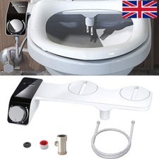 Bidet Toilet Seat Attachment Self Cleaning Dual Nozzle Bathroom Water Spray G uk