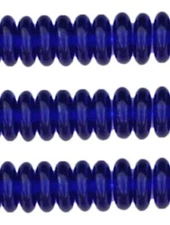 50 Czech Pressed Glass Transparent Cobalt Blue 6mm Rondelle Disk Spacer Beads