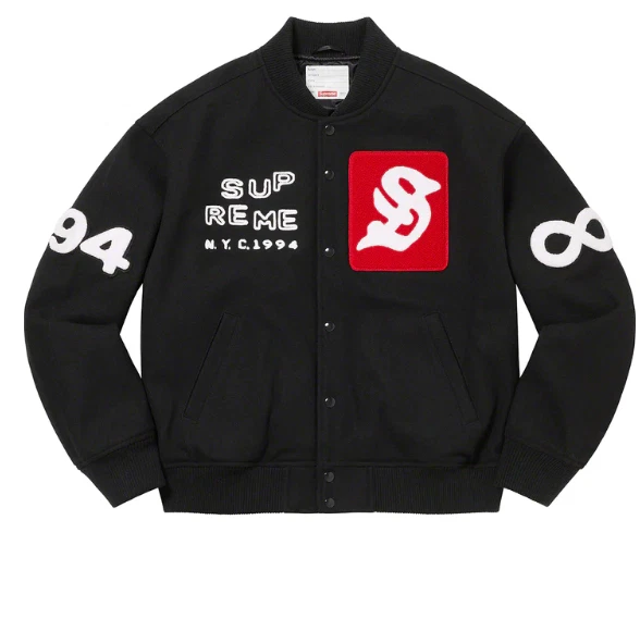 Veste universitaire touristique suprême noire petite SS23 I Love NY FuckEm ! CPFM Cactus