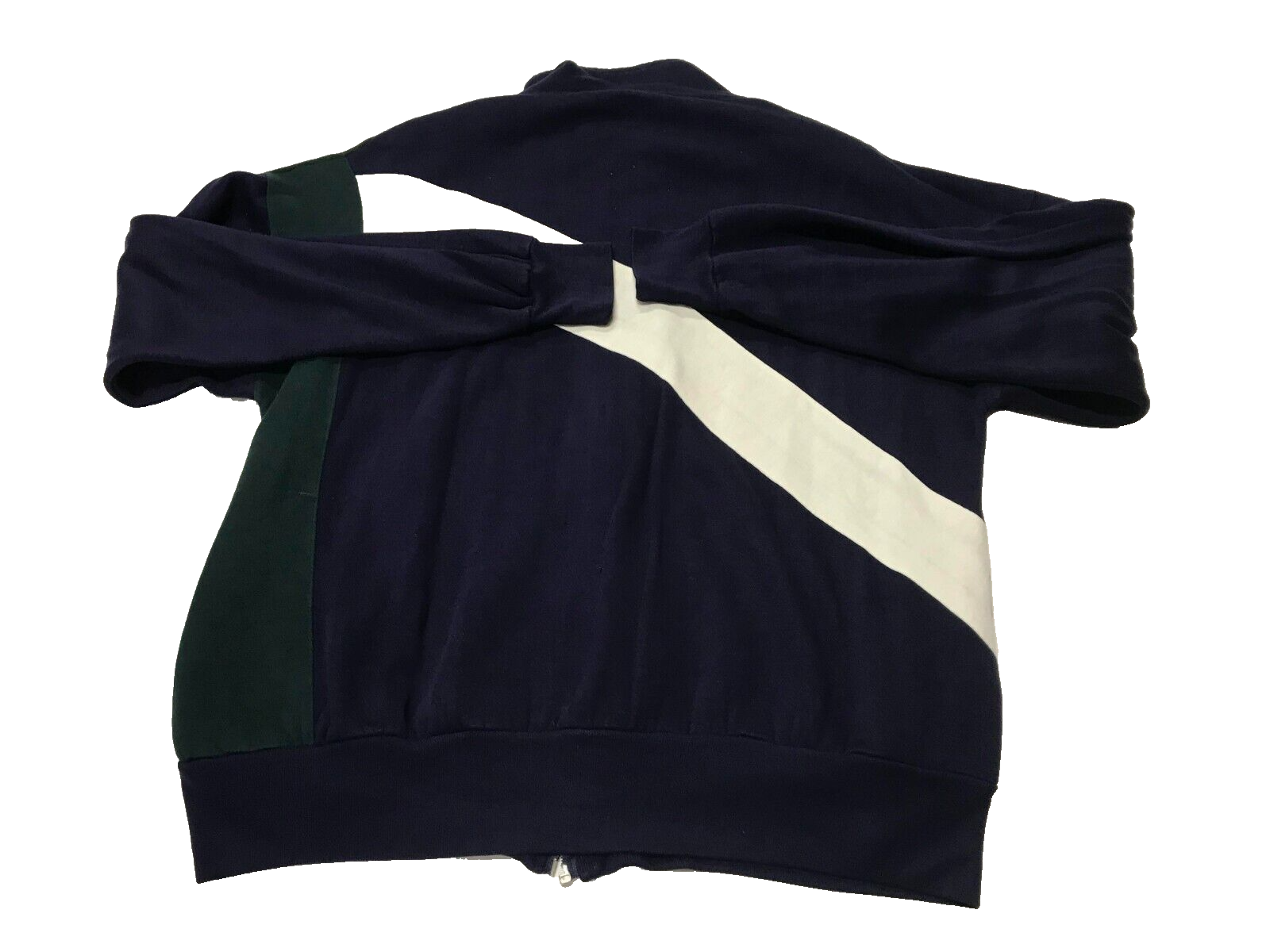 Felpa vintage anni 80 pony full zip blu uomo taglia XL