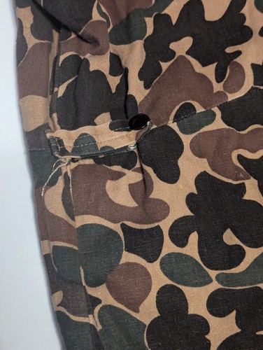 Vintage SEARS Sports Center Camouflage Cotton Coveralls Hunting Large 44-46 EUC - Picture 6 of 16