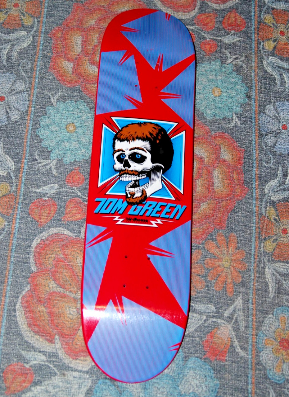 Birdhouse Tom Green 2003 Bearded Skull Skateboard Deck Tony 