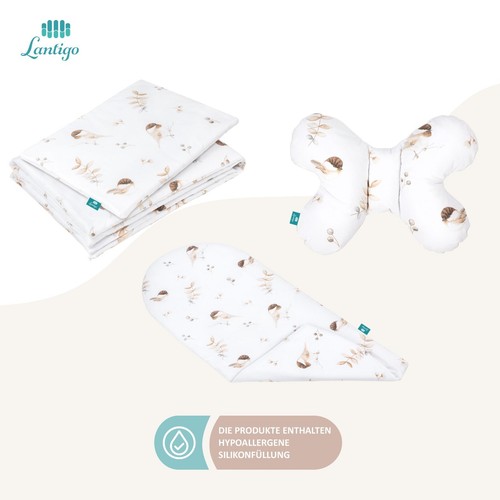 Ensemble coton 5 pièces nid bébé cocon lit de voyage douillet - Photo 20/25