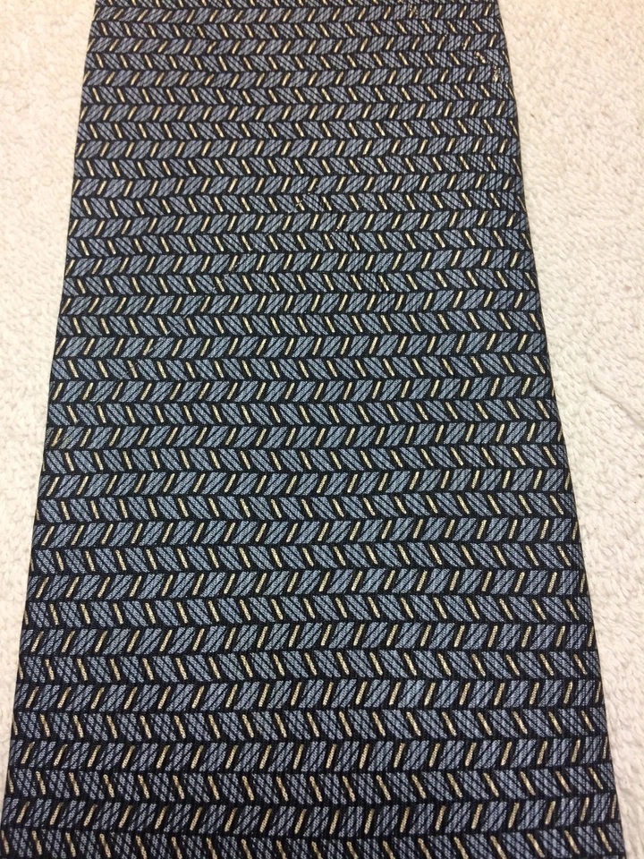 CORBATA NAUTICA HOMBRE AZUL CON DETALLES AMARILLOS 3,75 X 58 Foto 3 de 4