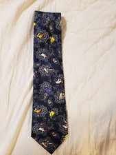 1996 Vintage Men's Looney Tunes Mania Character Tie Neck Tie Warner Brothers 56"
