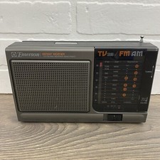 EMERSON 3-BAND AR2470 INSTANT WEATHER BAND TV / AM / FM PORTABLE RADIO AC/DC