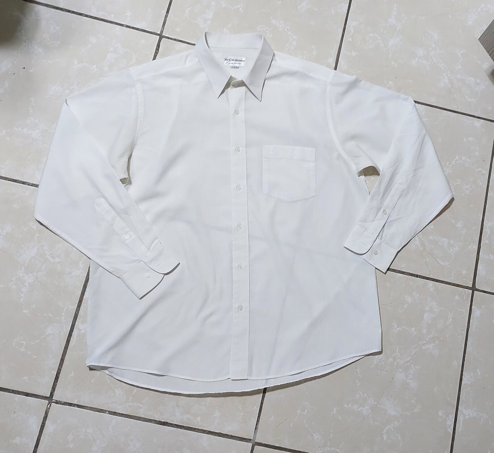 Camicia Yves Saint Laurent casual vestibilità regolare YSL abito abbottonato taglia XL