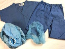 CHILDREN'S Halloween DOCTOR COSTUME Size 5/6 Boy Girl LANDAU Scrubs Blue Surgeon