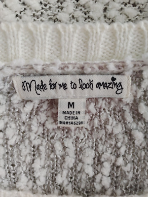 作品オーダー Made For Me To Look Amazing Sweater Dress Long Slv White Junior Sz