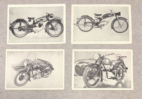4 Wistü Sammelbilder Motorräder Imme / AWO /  NSU / BMW