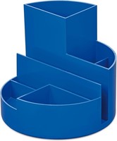 Stiftehalter Maulrundbox | Schreibtisch Organizer Stifte | 6 FäCher Blau