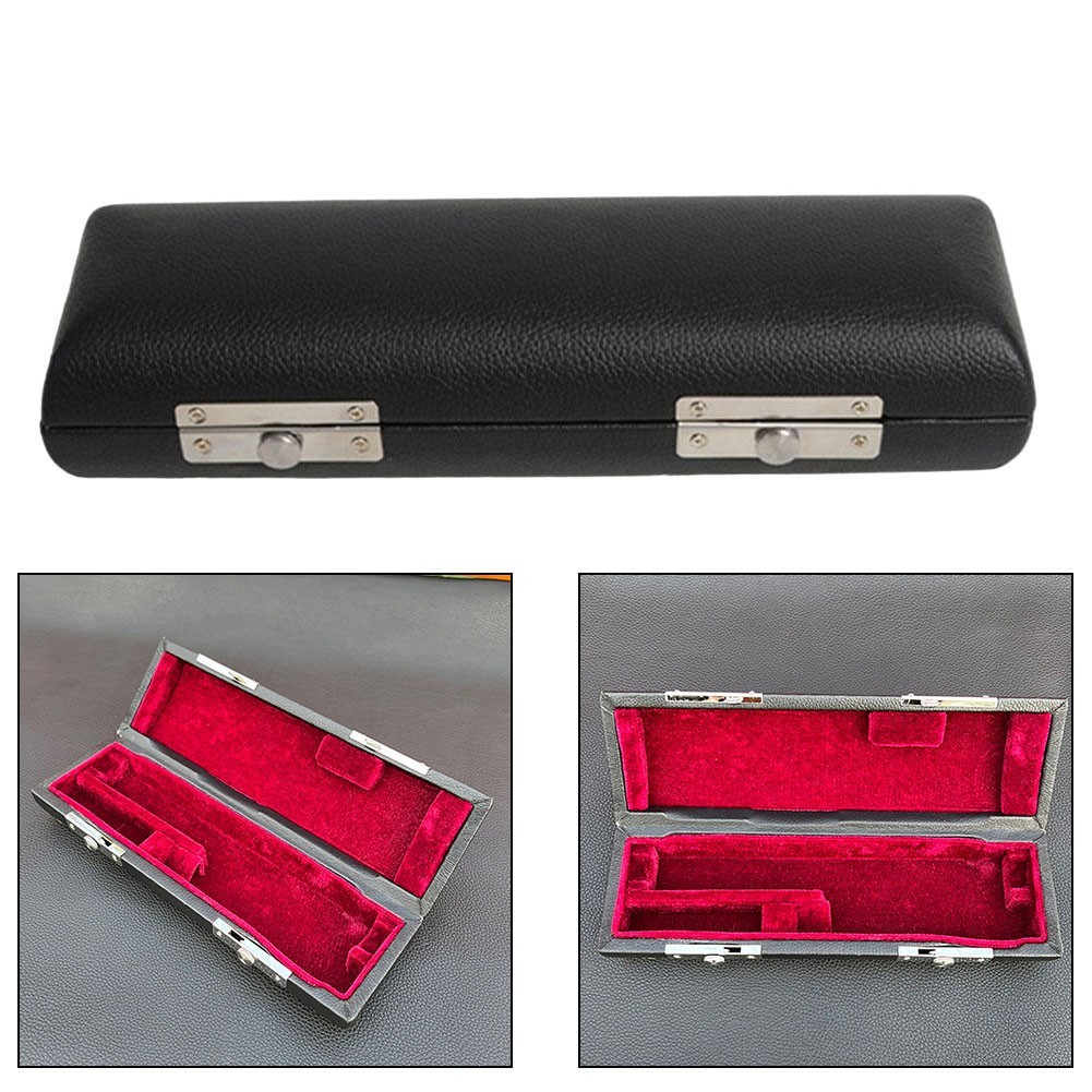 Tragbare schwarze PU Leder Piccolo Flöte Etui Abdeckung leicht und zuverlässig