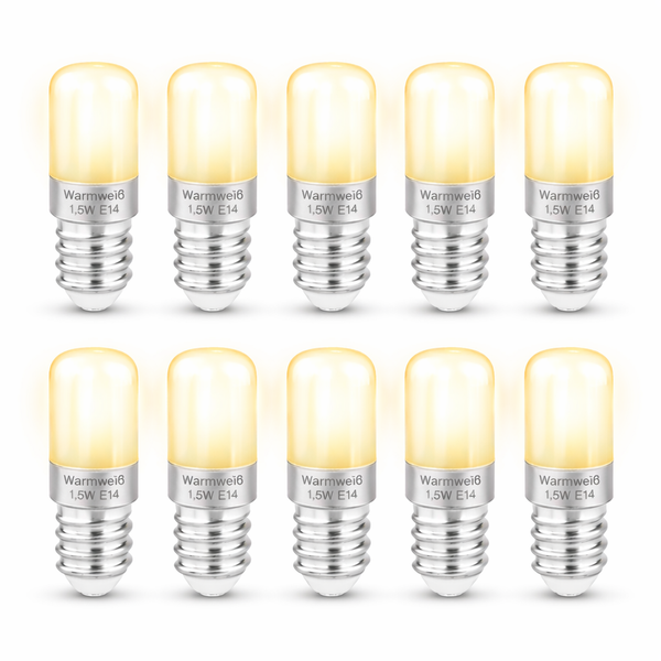 10X Led KüHlschrankbirne E14 KüHlschranklampe Leuchtmittel Warm-Weiß 1,5W-15W-image