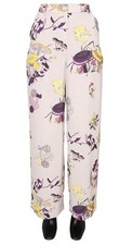 Tory Burch Botanical Print Trousers Pants UK 14 US 10 Wide Leg Designer Pyjama