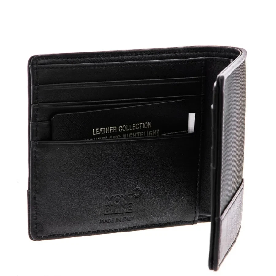 Nueva Cartera Montblanc Nightflight 8cc Negra Nylon y Cuero 113148 Foto 2 de 3