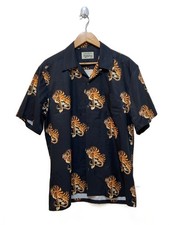 WACKO MARIA Short Sleeve Shirt XL Rayon BLK All Over Pattern