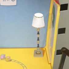 2 Pcs Mini Light Model House Floor Lamp Dollhouse Accessories Metal