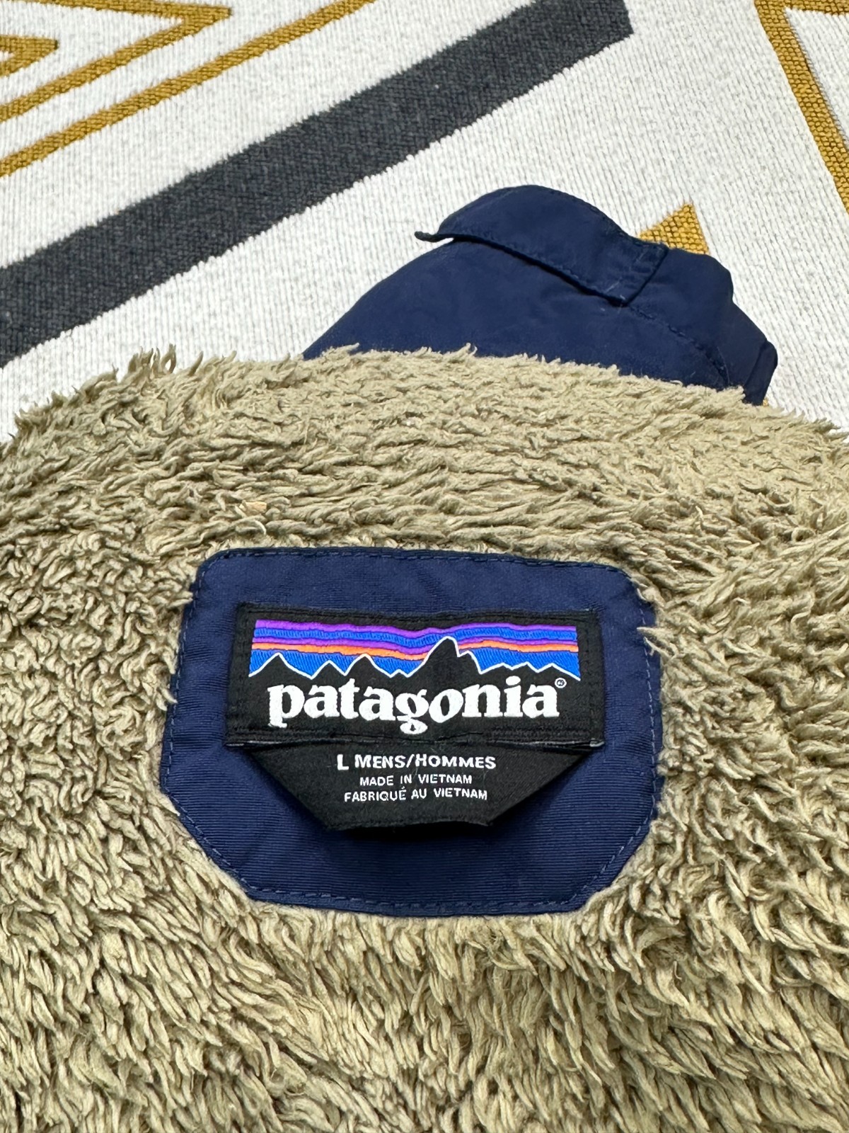 Patagonia Isthmus Parka Fleece Lined Navy Blue Hooded Jacket Men's Size L image 8