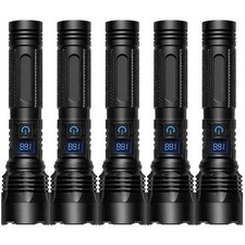 990000000 Lumen Super Bright LED Flashlight Rechargeable Tactical LED Work Light