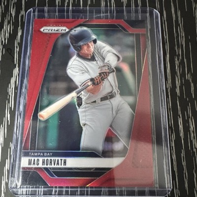 Mac Horvath 2025 Panini Prizm Red #203 Rays Orioles Tar Heels /299