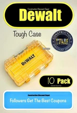 Bulk 10 Pack DEWALT Tough Case Drill Bit Tip Storage Organizer