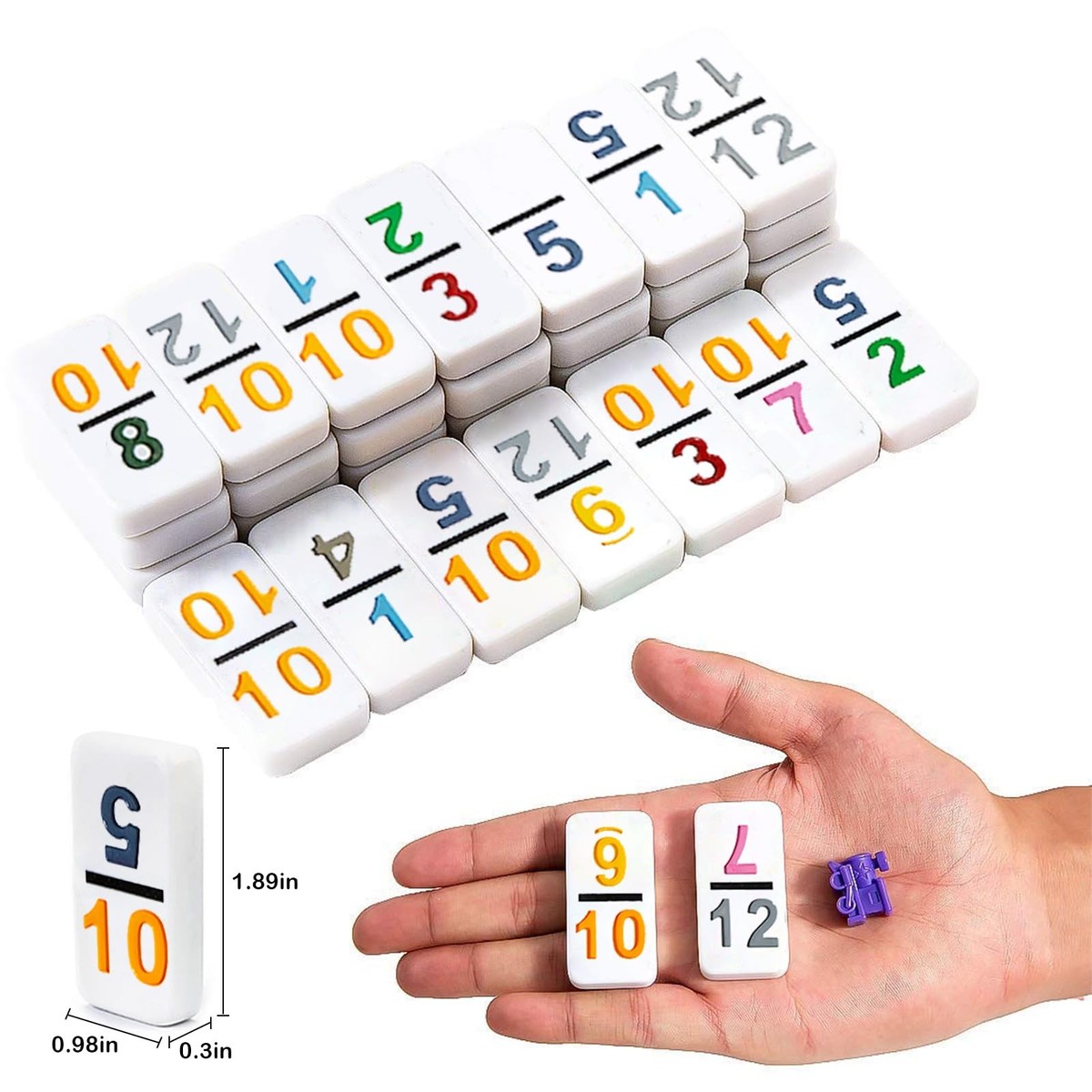 Yinlo Mexican Train Dominoes Set, Hub with Real Train Sound
