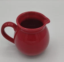 CHANTAL Ceramic RED Mini Pitcher/Creamer/Small Jug 3.75" EUC Charming!