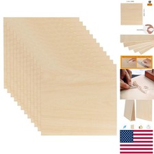 Versatile 12 Pack Natural Basswood Sheets - Ideal for Wood Burning and Crafts