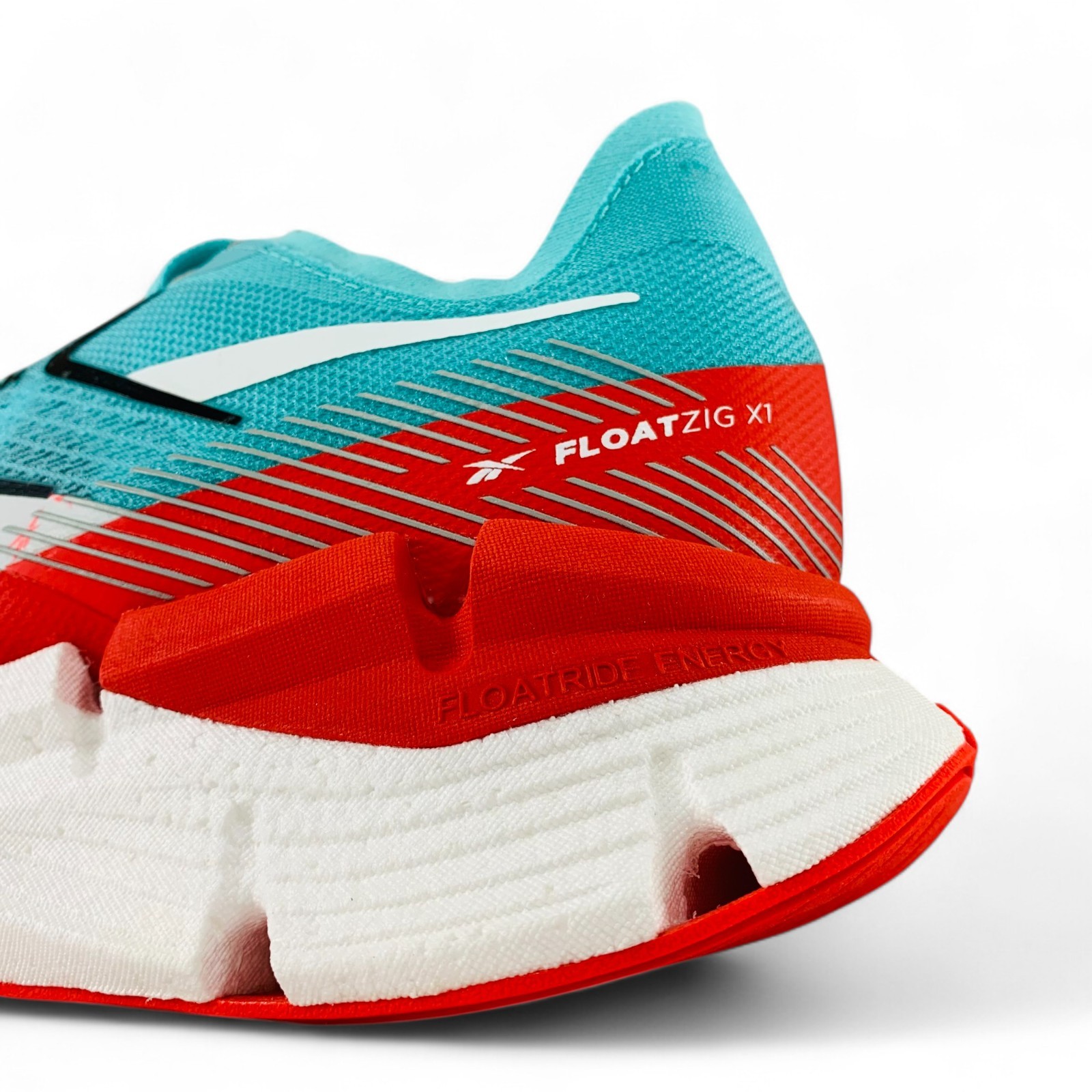 Reebok FloatZig X1 Aqua White Red Men's Running Shoes Sneakers 100210001 8