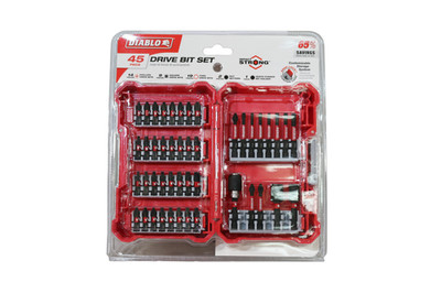 DIABLO DSC-S45 45 PIECE IMPACT STRONG DRIVE SCREWDRIVER DRILL BIT SET_NEW