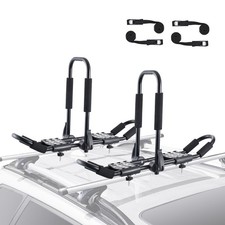 VEVOR Kayak Roof Rack 1 Pair J-Bar, Soft Roof Rack, Top Mount Tie Down, Carrier