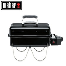 Weber Go-Anywhere Gas BBQ Portable Grill with Folding Legs Push Ignition Compact