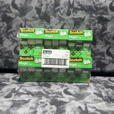 18 ROLLS Scotch Magic Tape 3105 3/4'' x 300'' Total 5400''  LOT of Six 3-packs